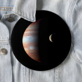 Jupiter Gas Giant Planet & Io Galilean Moon Button (Beispiel)