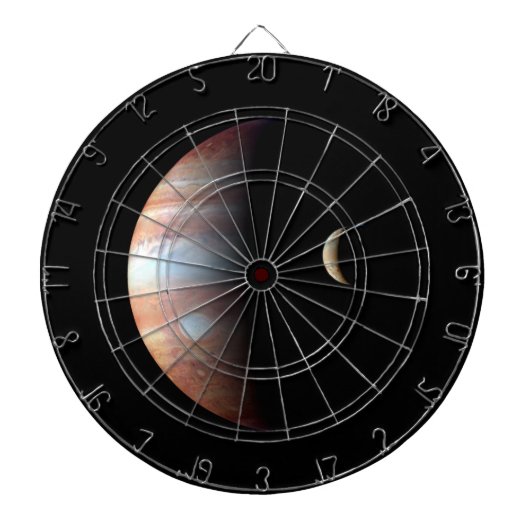 Jupiter Gas Giant Planet & Io Galilean Moon Dartscheibe (vorne)