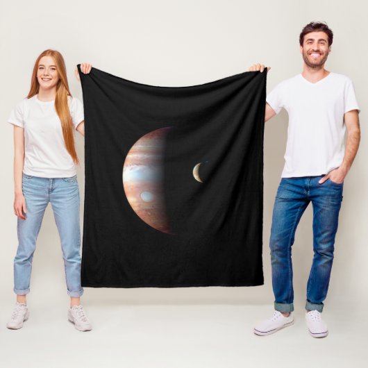 Jupiter Gas Giant Planet & Io Galilean Moon Fleecedecke (Beispiel)