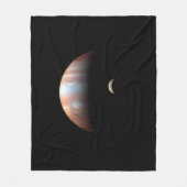 Jupiter Gas Giant Planet & Io Galilean Moon Fleecedecke (Vorderseite)