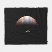 Jupiter Gas Giant Planet & Io Galilean Moon Fleecedecke (Vorderseite (Horizontal))