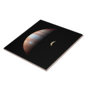 Jupiter Gas Giant Planet & Io Galilean Moon Fliese (Seite)