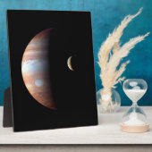 Jupiter Gas Giant Planet & Io Galilean Moon Fotoplatte (Seite)