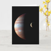 Jupiter Gas Giant Planet & Io Galilean Moon Karte (Gelbe Blume)