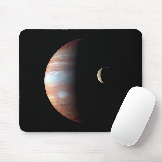 Jupiter Gas Giant Planet & Io Galilean Moon Mousepad (Mit Mouse)