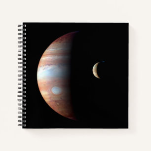 Jupiter Gas Giant Planet & Io Galilean Moon Notizblock