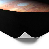 Jupiter Gas Giant Planet & Io Galilean Moon Poster (Ecke)