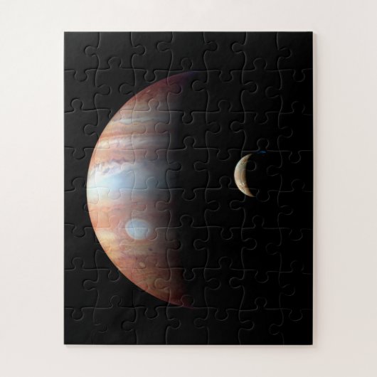Jupiter Gas Giant Planet & Io Galilean Moon Puzzle (Vertikal)
