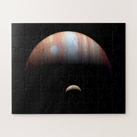 Jupiter Gas Giant Planet & Io Galilean Moon Puzzle (Horizontal)