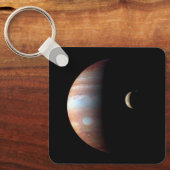 Jupiter Gas Giant Planet & Io Galilean Moon Schlüsselanhänger (Vorderseite)