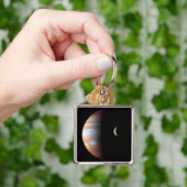 Jupiter Gas Giant Planet & Io Galilean Moon Schlüsselanhänger (Hand)