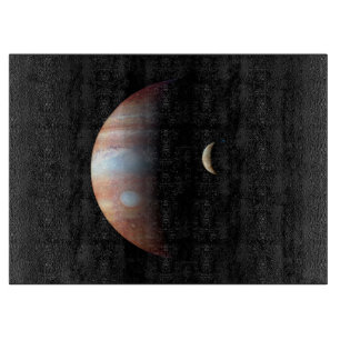 Jupiter Gas Giant Planet & Io Galilean Moon Schneidebrett