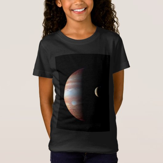 Jupiter Gas Giant Planet & Io Galilean Moon T-Shirt (Vorderseite)