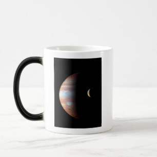 Jupiter Gas Giant Planet & Io Galilean Moon Verwandlungstasse