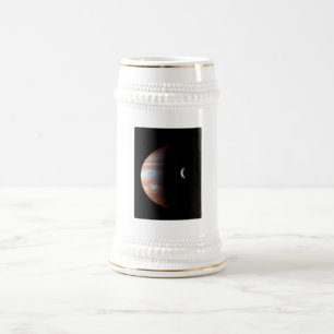 Jupiter Gasriese Planet & Io Galileischer Mond Bierglas
