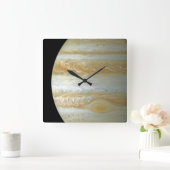 Jupiter Hemisphäre Quadratische Wanduhr (Zuhause)
