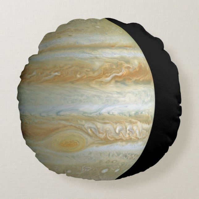 Jupiter Hemisphäre Rundes Kissen (Vorderseite)