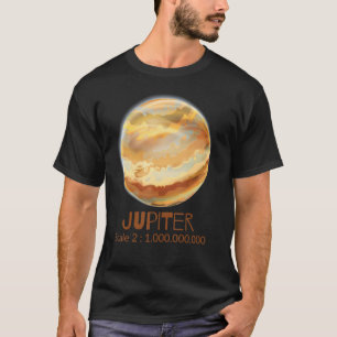 Jupiter im richtigen Maßstab des Sonnensystems T-Shirt