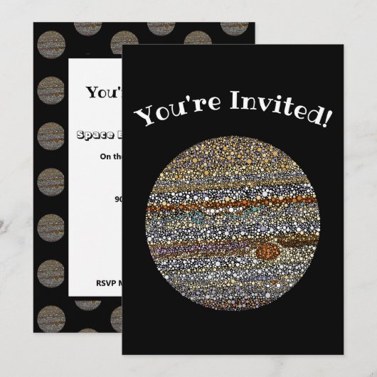 Jupiter in Dots Einladung (Vorne/Hinten)