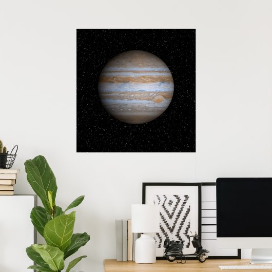 Jupiter in einem Star-Feld - reichhaltiges Poster (Heimbüro)