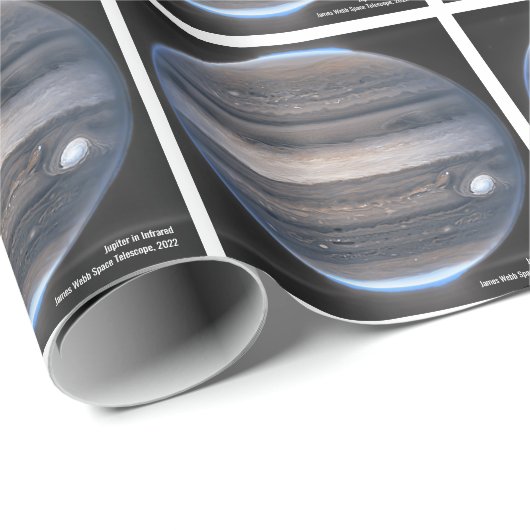 Jupiter in Infrared, James Webb Space Telescope Geschenkpapier (Rolleneckpunkt)