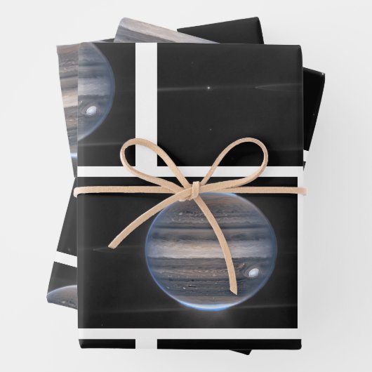 Jupiter in Infrared, James Webb Space Telescope Geschenkpapier Set (Beispiel)