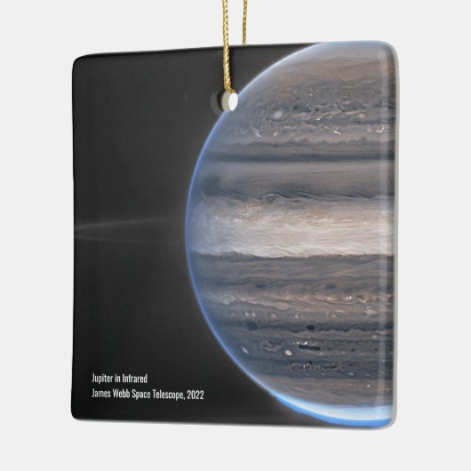 Jupiter in Infrared Webb Space Telescope Weihnacht Keramikornament (Links)
