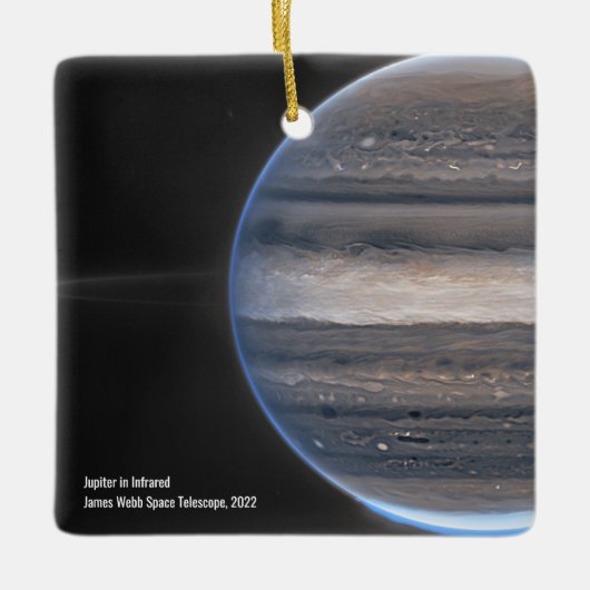 Jupiter in Infrared Webb Space Telescope Weihnacht Keramikornament (Vorderseite)