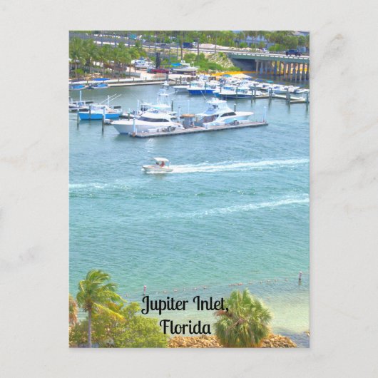 Jupiter Inlet, Florida auf einer Postkarte (Vorderseite)