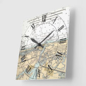 Jupiter Inlet Florida USA - Nautische Karte ~ Quadratische Wanduhr (Winkel)