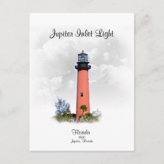 JUPITER INLET LIGHT - Florida Postkarte (Vorderseite)