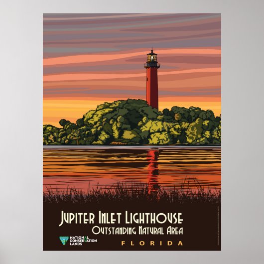Jupiter Inlet Lighthouse Florida Poster (Vorne)