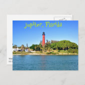 Jupiter Inlet Lighthouse in Jupiter, Florida Postkarte (Vorne/Hinten)