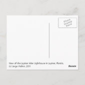 Jupiter Inlet Lighthouse in Jupiter, Florida Postkarte (Rückseite)