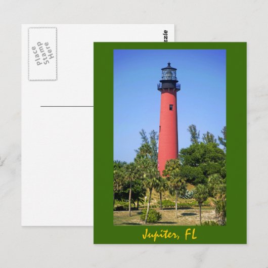 Jupiter Inlet Lighthouse, Jupiter, Florida Postkarte (Vorne/Hinten)