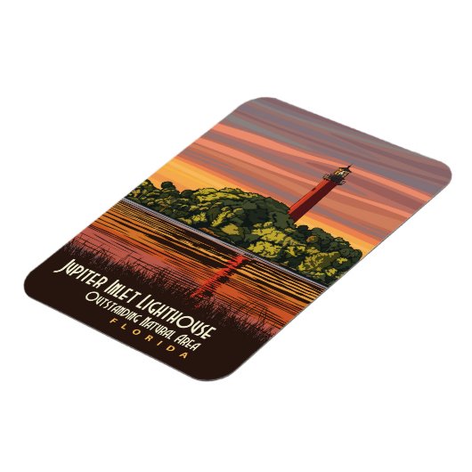 Jupiter Inlet Lighthouse Magnet (Linke Seite)