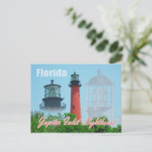 Jupiter Inlet Lighthouse & Museum, Florida Postkarte (Stehend Vorderseite)