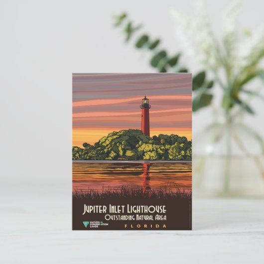 Jupiter Inlet Lighthouse Postkarte (Stehend Vorderseite)