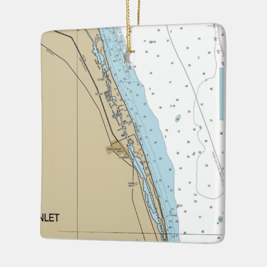 Jupiter Island and Hobe Inlet Chart Keramikornament (Links)
