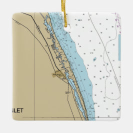 Jupiter Island and Hobe Inlet Chart Keramikornament