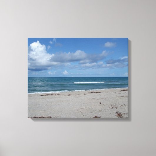 Jupiter Island - Florida - Wellen am Strand Leinwanddruck (Vorderseite)