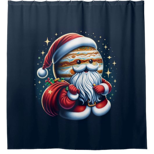 Jupiter Jolly Old St. Nick Santa Claus Astrologie Duschvorhang (Vorderseite)