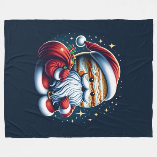 Jupiter Jolly Old St. Nick Santa Claus Astrologie Fleecedecke (Vorderseite (Horizontal))