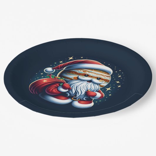 Jupiter Jolly Old St. Nick Santa Claus Astrologie Pappteller (Schrägansicht)