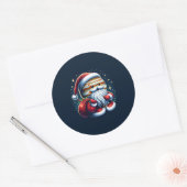 Jupiter Jolly Old St. Nick Santa Claus Astrologie Runder Aufkleber (Umschlag)