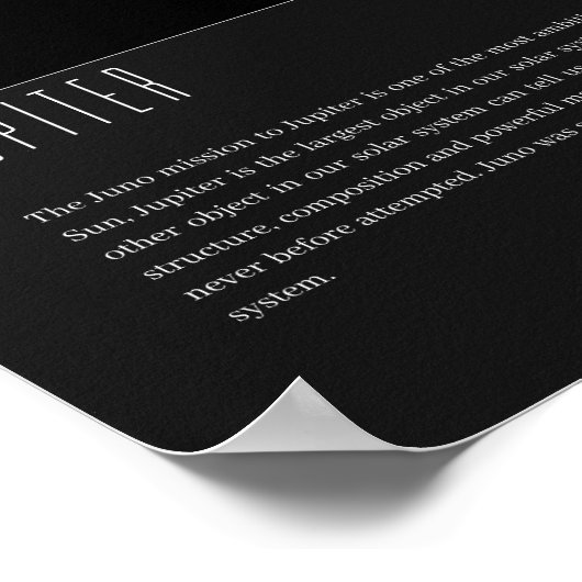 Jupiter (Junomission) Poster (Ecke)