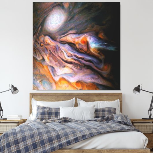 Jupiter-Jupiter-Jupiter-Wolken im Norden Leinwanddruck (Insitu (Schlafzimmer))