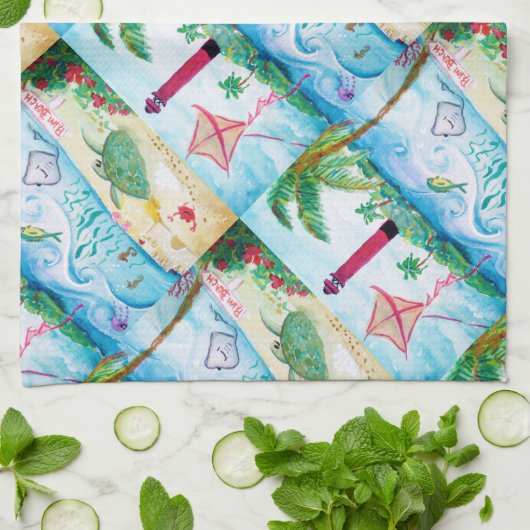 Jupiter-Leuchtturm Geschirrtuch (Gefaltet)