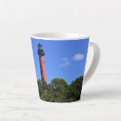 Jupiter Lighthouse-Bild auf einer Kaffeezubereitun Milchtasse (Rechte Ecke)