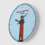 Jupiter Lighthouse Florida Fotografie Große Wanduhr (Winkel)
